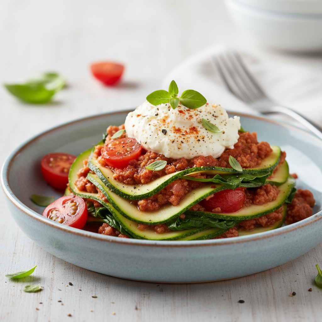 Award-Winning Mediterranean Zucchini Lasagnette with Smoked Ricotta Crème