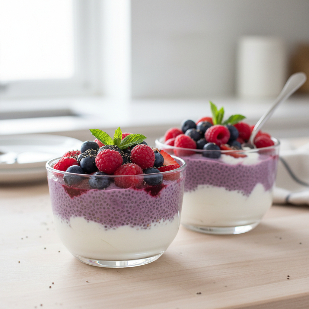 Diabetic-Friendly Berry Chia Parfait