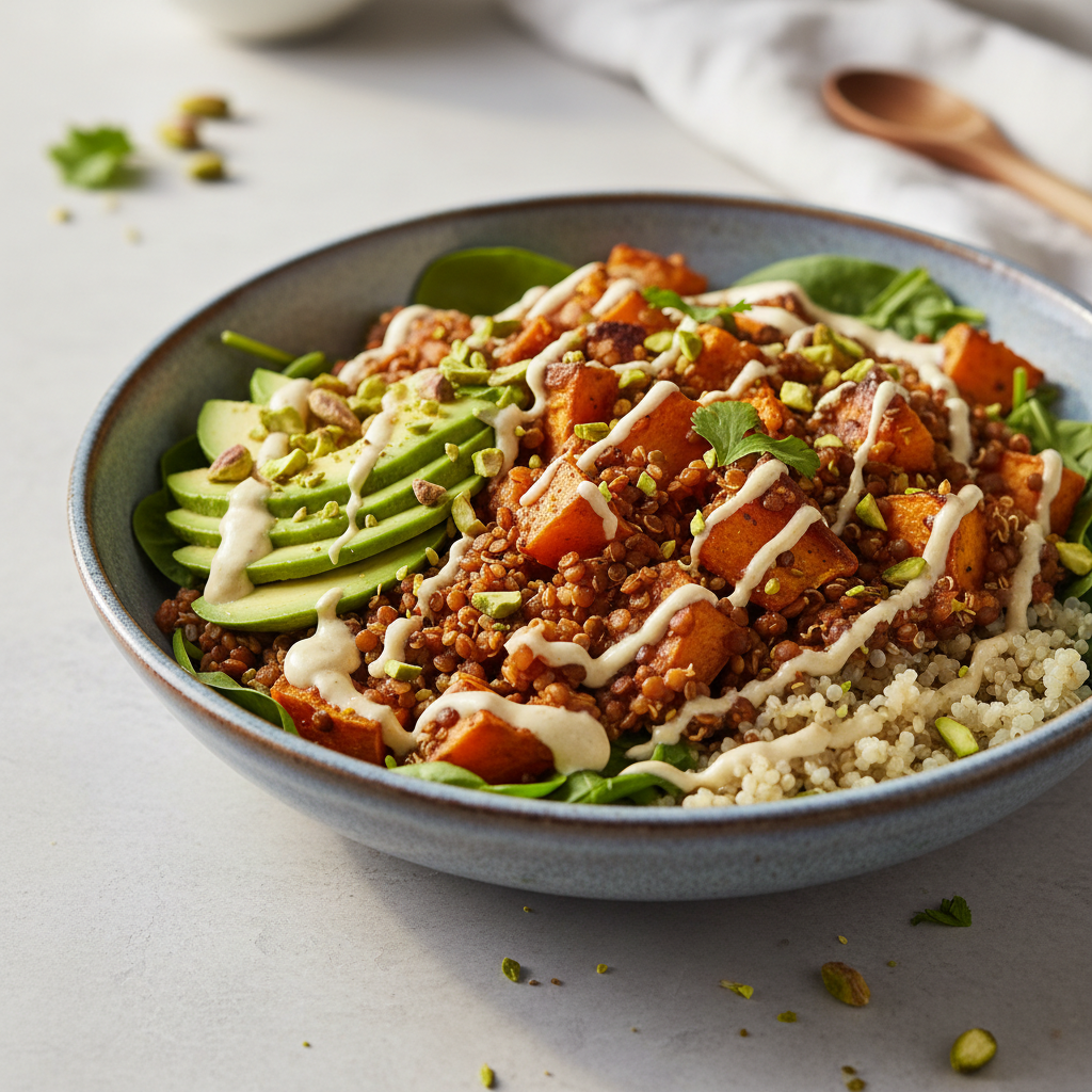 Moroccan Spiced Lentil & Quinoa Endurance Bowl