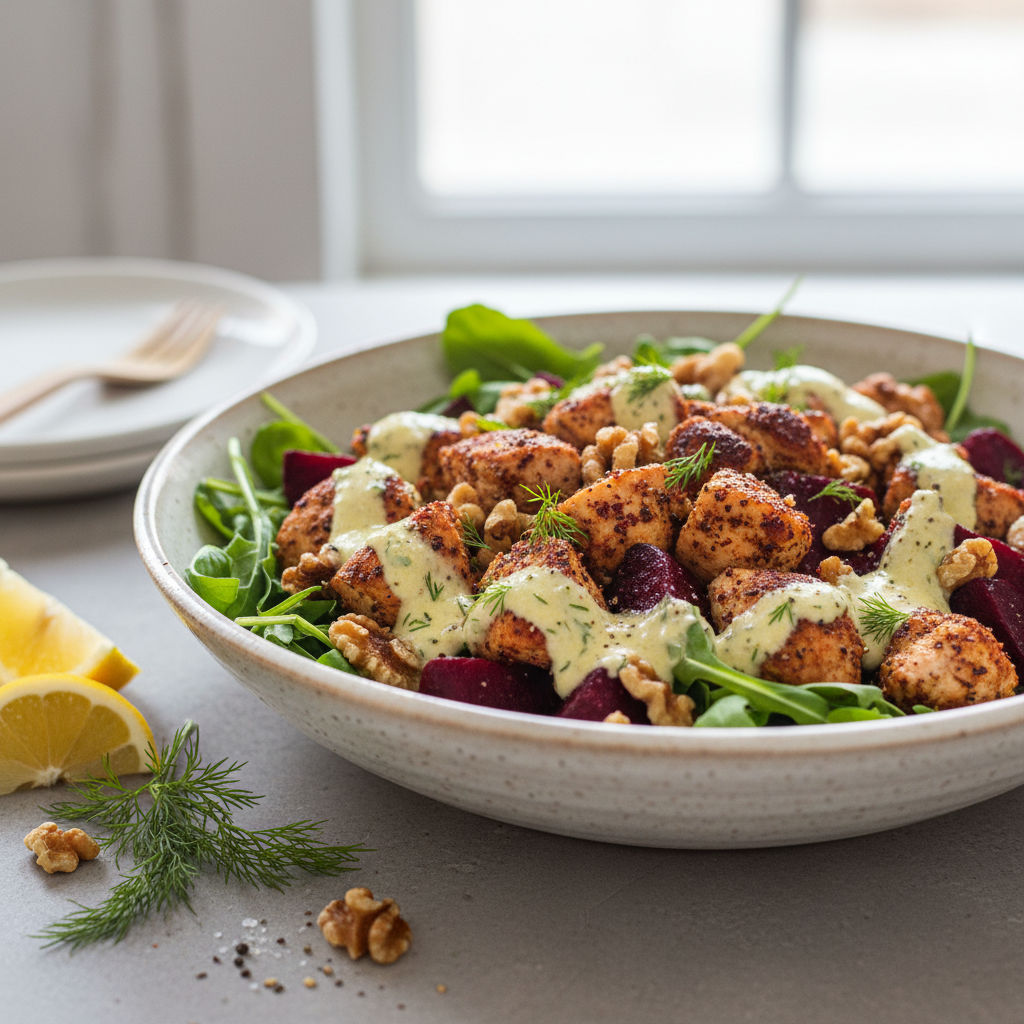 Sumac-Kissed Chicken & Roasted Beet Power Bowl